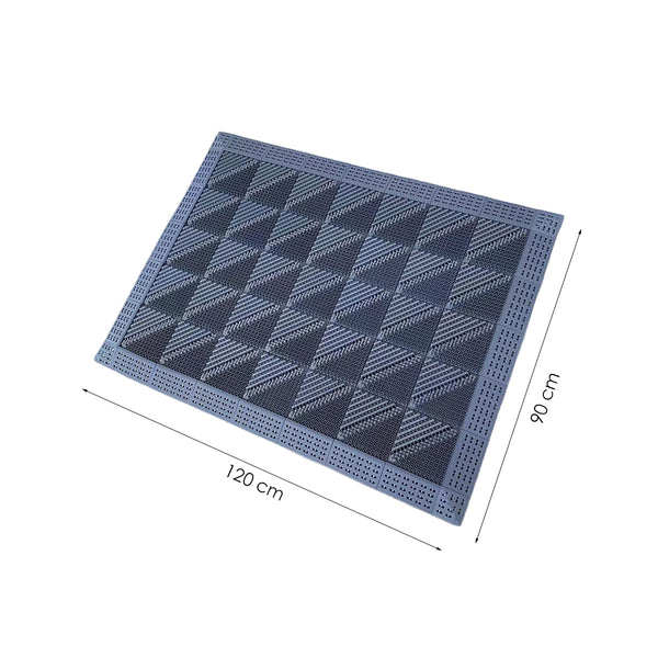 Droogloopmat voor Buiten en Binnen - 120 x 90 cm - Grijs - Op Maat te Maken - Schoonloopmat - Deurmat