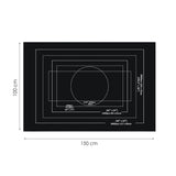 Puzzelmat - 150 cm x 100 cm - Zwart - Oprolbaar - Opvouwbare Puzzel mat - Puzzlemat