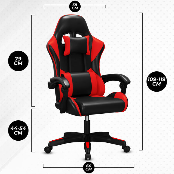 Bayt Gaming Stoel - Rood-Zwart