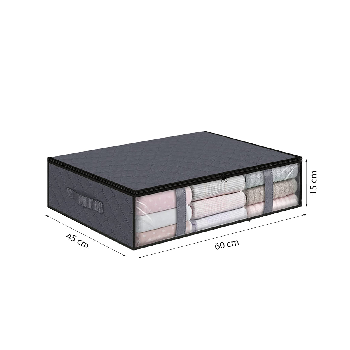 Onderbed opbergtas - 2 stuks - 60x45x15 cm - Kleding of Dekbed opbergen onder het Bed