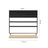 Oorbellenrekje - Zwart - Ruimte voor 144 oorbellen - Oorbellenhouder - Oorbellen Display - Oorbellenrekje sieradenrek