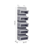 Opbergzak voor Deur - 5 Ruime Opbergvakken - 120 cm x 33 cm - Grijs - Deur organizer