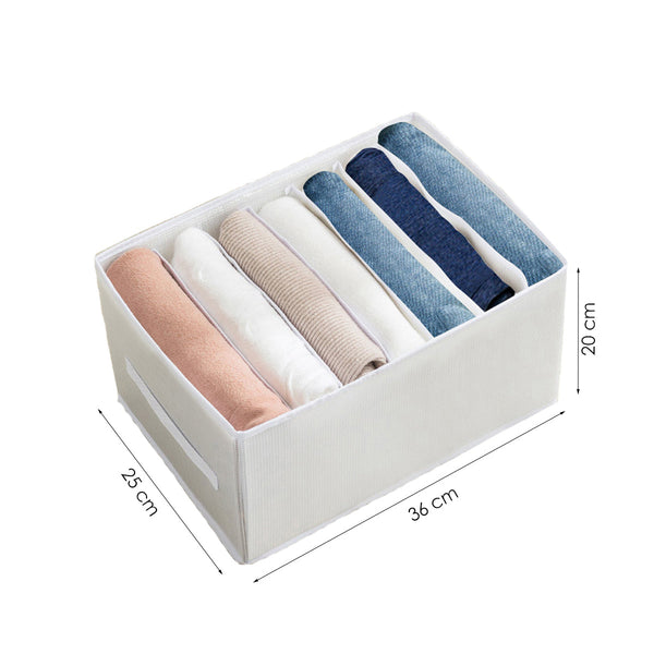 Kleding organizer - 3 stuks - Wit-Wit - Opberger voor Broeken, T-shirts, Overhemden en Topjes