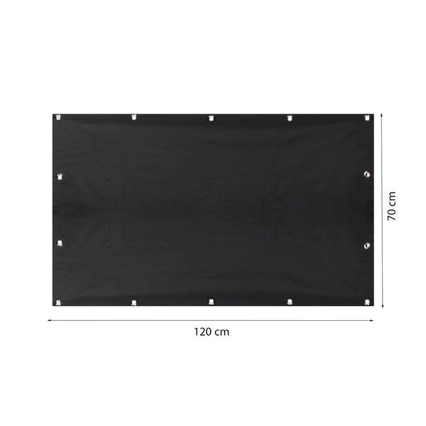 Verduisteringsdoek 120 x 70 cm - 100% Verduistering - Eenvoudige installatie met Zuignappen - Donker Maken - Verduisteringsgordijn