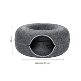 Donutmand voor Katten en Honden - Grijs - Diameter 61 cm - Kattenmand - Hondenmand
