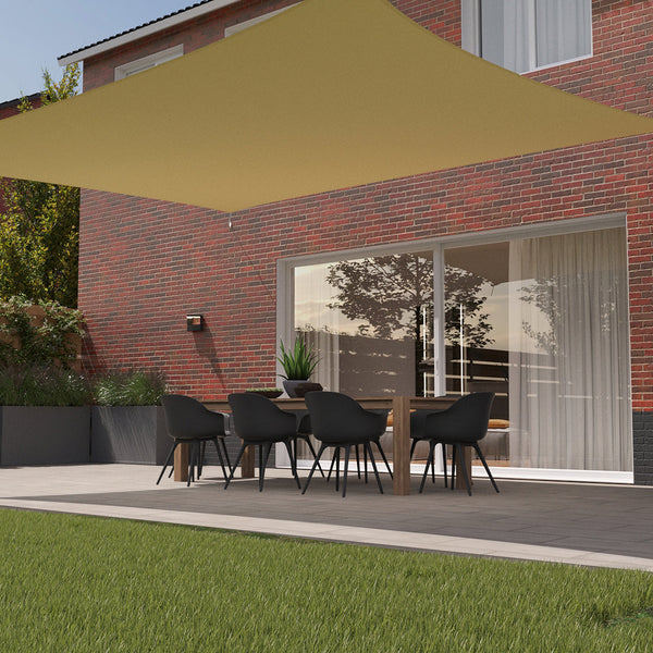 Kopu® Schaduwdoek Rechthoek 4x5 m Waterdicht - Zonnedoek - Creme