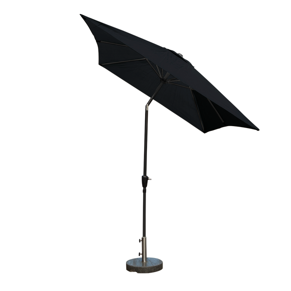Kopu® Bilbao Parasolset Rechthoekig 150x250 cm met Hoes en Voet - Zwart
