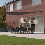 Kopu® Schaduwdoek Driehoek 5x5x7,1mtr 280 grams Waterdoorlatend Grijs