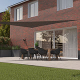 Kopu® Schaduwdoek Driehoek 5x6x7,8mtr 280 grams Waterdoorlatend Grijs