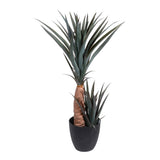 Kopu® Kunstplant Agave 80 cm in zwarte Pot - 2 stammen - Nepplant