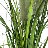 Kopu® Kunstplant Chinees Riet 120 cm - 4 pluimen - in zwarte pot