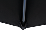 Kopu® Malaga Parasol Vierkant 200x200 cm met Knikarm - Zwart