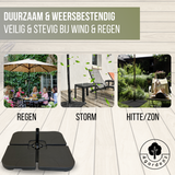 Verzwaringsset Parasolvoet voor Zweefparasols - Vulbaar tot 80 KG
