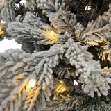 Excellent Trees® LED Varberg Smalle Witte Kerstboom met Sneeuw en Verlichting 150 cm -  ⌀86cm - ↕150cm