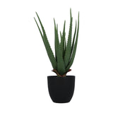 Kopu® Kunstplant Aloe Vera 55 cm in zwarte Bloempot - 17 bladeren
