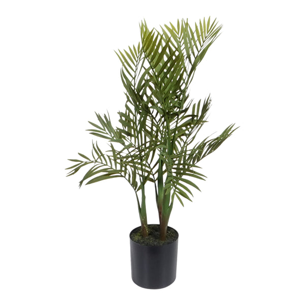 Kopu® Kunstplant Bergpalm 65 cm 3 stammen - in zwarte pot - Nepplant