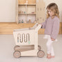 Loopwagen Oliver | Houten winkelwagen met accessoires