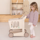 Loopwagen Oliver | Houten winkelwagen met accessoires