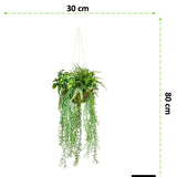 Kopu®  kunstplant BOL met diverse hangplanten 80 cm - Groen