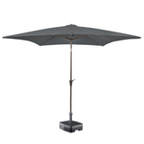 Kopu® Malaga Parasolset Vierkant 200x200 cm met Voet - Grijs
