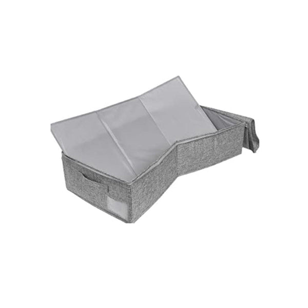 Bed Organizer met verharde bodem - 2 stuks - Ruime Opbergzakken voor Kleding en Dekbedden - Grijs - Opbergtassen voor onder je Bed