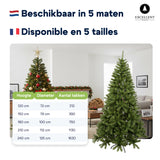 Excellent Trees® Oppdal 180 cm - Slanke kunstkerstboom - ⌀100cm - 180cm