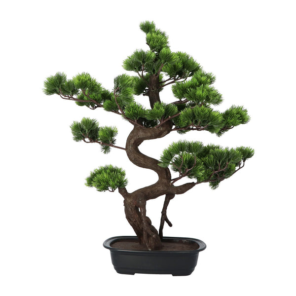 Kopu® Kunstplant Bonsai 65 cm Pijnboom met zwarte Pot - Bonsai boompje