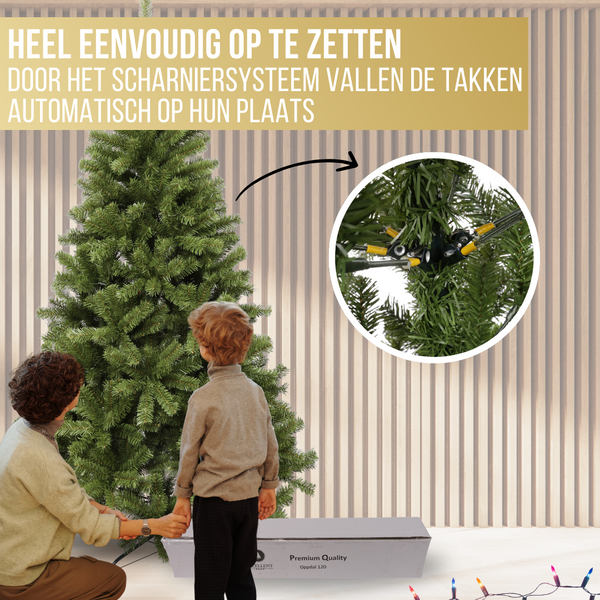 Excellent Trees® Oppdal 150 cm Kerstboom - Smalle kunstkerstboom - ⌀82cm - ↕150cm