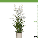 Kopu® Kunstbloem Orchidee Oncidium 98cm in pot - Wit