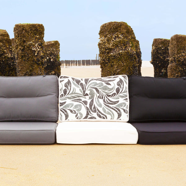 Kopu® Prisma Mouse Grey Loungekussenset Combinatie Zit en Rug 60 cm