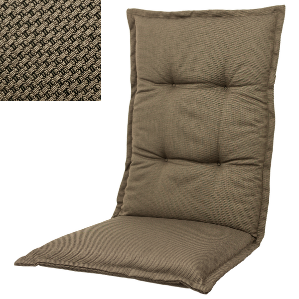 Kopu® Manchester Taupe - Comfortabel Tuinkussen met Hoge Rug - Taupe