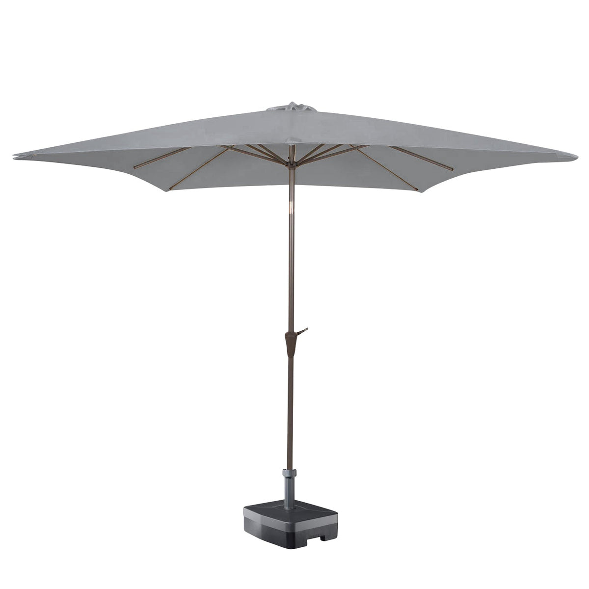 Kopu® Altea Parasolset Vierkant 230x230 cm met Hoes en Voet - Lichtgrijs