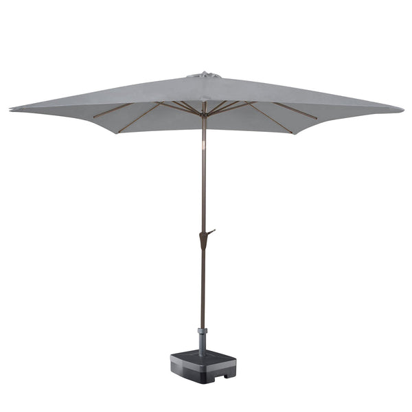Kopu® Altea Parasolset Vierkant 230x230 cm met Hoes en Voet - Lichtgrijs