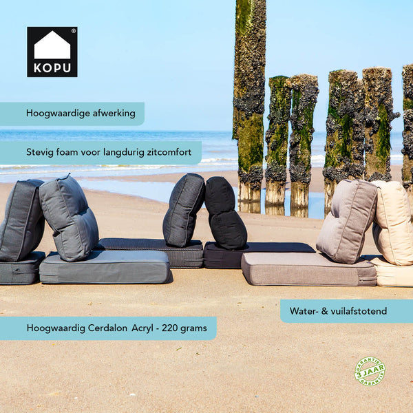 Kopu® Melan Loungekussen Zit gedeelte 60x60 cm - Creme