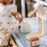 Houten Standmixer Speelset | Realistische mixer met melkpak, meel en ei