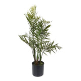Kopu® Kunstplant Bergpalm 65 cm 3 stammen - in zwarte pot - Nepplant