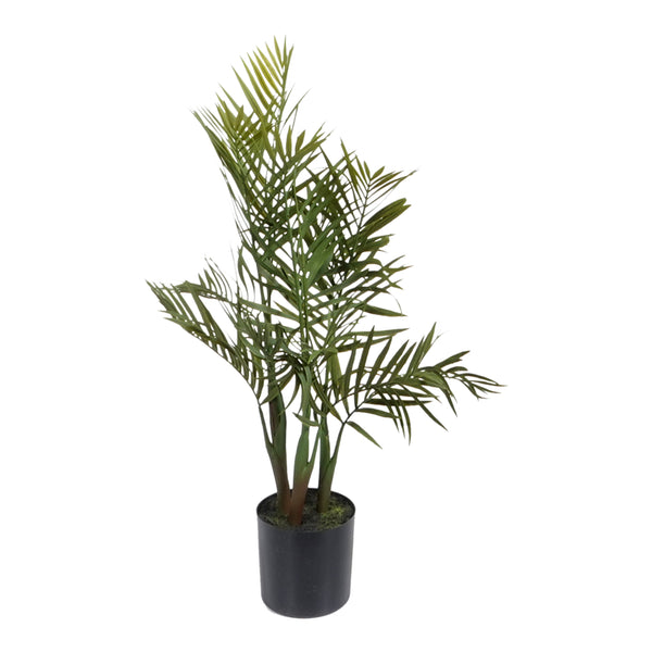 Kopu® Kunstplant Bergpalm 65 cm 3 stammen - in zwarte pot - Nepplant