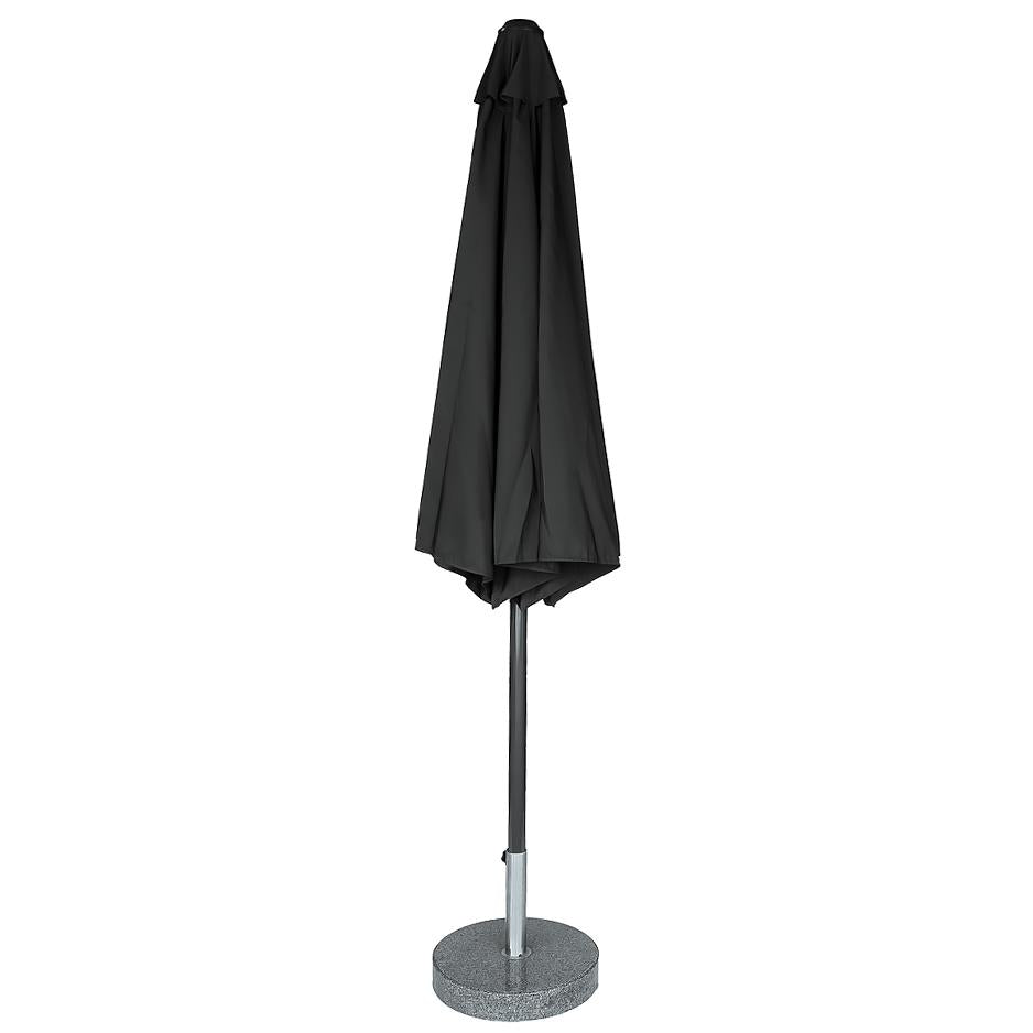 Kopu® Calma Parasol Rond 300 cm met Windvanger - Zwart