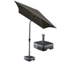 Kopu® rechthoekige parasol Bilbao 150x250 cm met voet - Antraciet