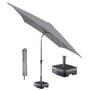 Kopu® Altea Parasolset Vierkant 230x230 cm met Hoes en Voet - Lichtgrijs
