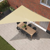Kopu® Schaduwdoek Driehoek 5x6x7,8mtr 280 grams Waterdoorlatend Creme