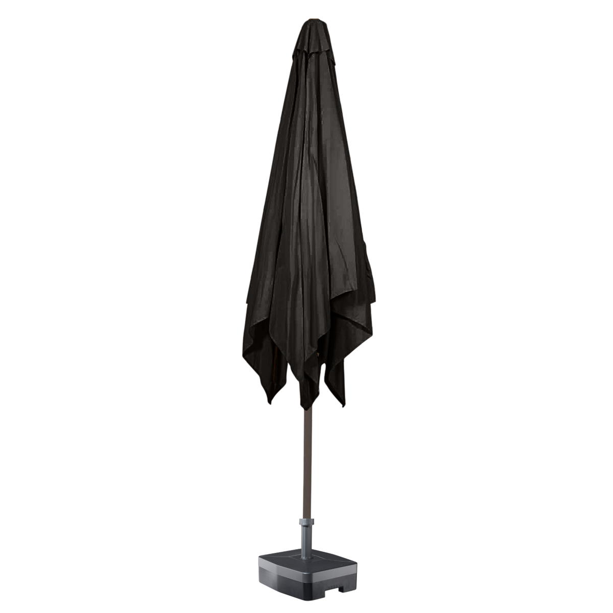 Kopu® Malaga Parasolset Vierkant 200x200 cm met Voet - Zwart