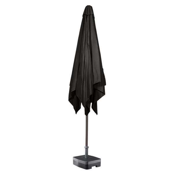 Kopu® Malaga Parasolset Vierkant 200x200 cm met Voet - Zwart