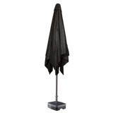 Kopu® Malaga Parasol Vierkant 200x200 cm met Knikarm - Zwart