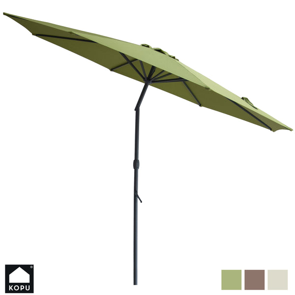 Kopu® Valencia Parasol Rond 300 cm met Beschermhoes - Olijfgroen