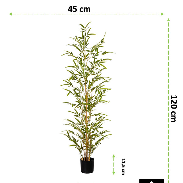 Kopu® Kunstplant Bamboe 120 cm - in zwarte pot - Nepplant