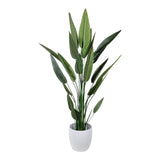 Kopu® Kunstplant Canna 140 cm 20 bladeren - in zwarte pot - Bloemriet