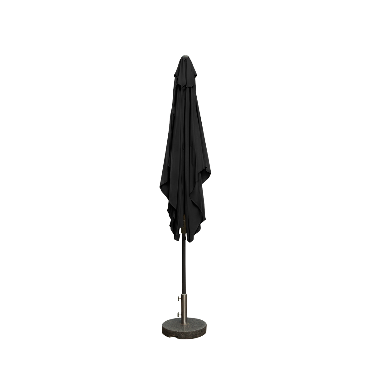 Kopu® Bilbao Parasolset Rechthoekig 150x250 cm met Hoes en Voet - Zwart