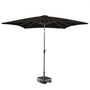 Kopu® Malaga Parasol Vierkant 200x200 cm met Knikarm - Zwart