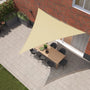 Kopu® Schaduwdoek Driehoek 4x4x4 mtr Waterdicht 230 grams - Creme